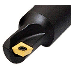 Iscar - 8mm Cut Diam, 5.8mm Max Depth of Cut, 10mm Shank Diam, 70mm OAL, Indexable Square Shoulder End Mill - Cylindrical Shank, 90° Lead Angle, Series Heliquad - Benchmark Tooling