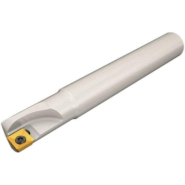 Iscar - 20mm Cut Diam, 22mm Max Depth of Cut, 20mm Shank Diam, 120mm OAL, Indexable Square Shoulder End Mill - Cylindrical Shank, 90° Lead Angle, Through Coolant, Series Heliquad - Benchmark Tooling