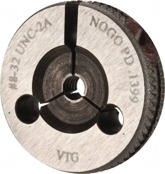 Vermont Gage - 8-32 No Go Single Ring Thread Gage - Class 2A, Tool Steel - Benchmark Tooling