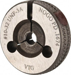 Vermont Gage - 10-32 No Go Single Ring Thread Gage - Class 3A, Tool Steel - Benchmark Tooling