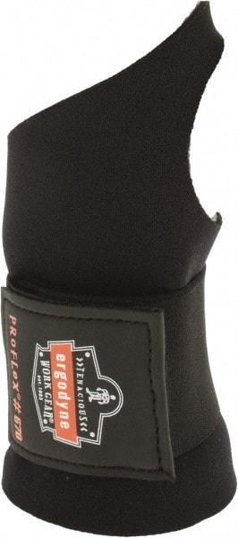 Ergodyne - Size S, Neoprene, Left or Right Hand Wrist Support - 1 Strap, Thumb Loop, Black - Benchmark Tooling