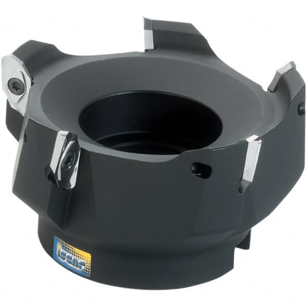 Iscar - 3 Inserts, 2-1/2" Cut Diam, 1" Arbor Diam, 0.622" Max Depth of Cut, Indexable Square-Shoulder Face Mill - 0/90° Lead Angle, 2" High, HM90 APCR 1605... Insert Compatibility, Series HM90 - Benchmark Tooling