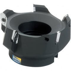 Iscar - 3 Inserts, 2-1/2" Cut Diam, 1" Arbor Diam, 0.622" Max Depth of Cut, Indexable Square-Shoulder Face Mill - 0/90° Lead Angle, 2" High, HM90 APCR 1605... Insert Compatibility, Series HM90 - Benchmark Tooling