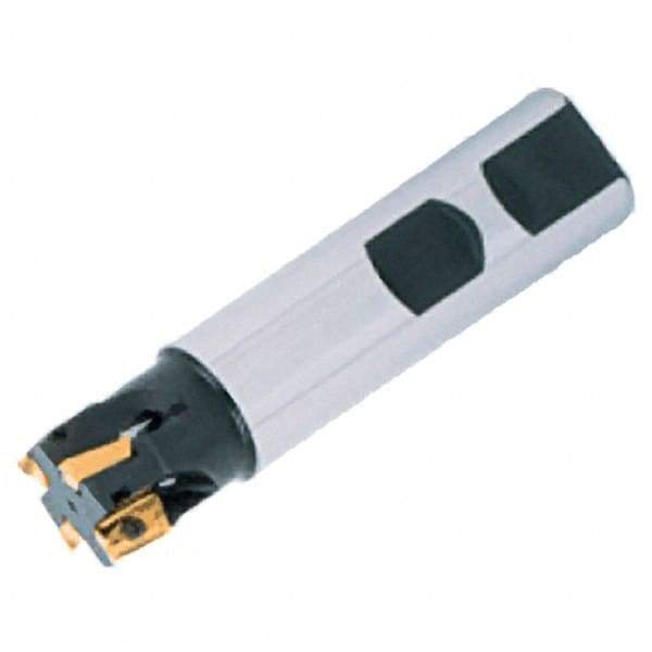 Iscar - 32mm Cut Diam, 14.3mm Max Depth of Cut, 32mm Shank Diam, 160mm OAL, Indexable Square Shoulder End Mill - HM90 ADKT 1505.. Inserts, Cylindrical Shank, 90° Lead Angle, Series Heli2000 - Benchmark Tooling