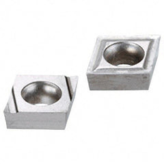 Iscar - CCGT2-0 Grade IC30N Cermet Turning Insert - Uncoated, 80° Diamond, 1/4" Inscr Circle, 3/32" Thick, 0.008" Corner Radius - Benchmark Tooling