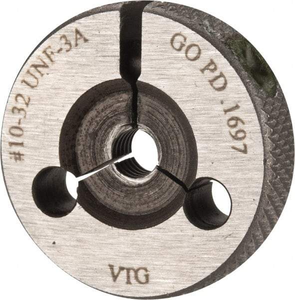 Vermont Gage - 10-32 Go Single Ring Thread Gage - Class 3A, Tool Steel - Benchmark Tooling