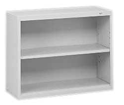 Tennsco - 2 Shelf, 28" High x 34-1/2" Wide Bookcase - 13-1/2" Deep, Steel, Putty - Benchmark Tooling