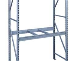 Tennsco - 10,000 Lb Capacity Bulk Storage Welded Rack End - 1-3/4" Wide x 96" High x 48" Deep x 1-3/4" Thick, Medium Gray - Benchmark Tooling