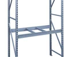 Tennsco - 10,000 Lb Capacity Bulk Storage Welded Rack End - 1-3/4" Wide x 96" High x 24" Deep x 1-3/4" Thick, Medium Gray - Benchmark Tooling