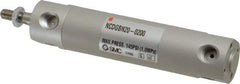 SMC PNEUMATICS - 3/4" Bore Double Acting Air Cylinder - 1/8 Port, 1/4-28 Rod Thread, 140 Max psi, 40 to 140°F - Benchmark Tooling