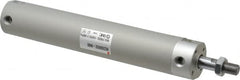 SMC PNEUMATICS - 1-1/4" Bore Double Acting Air Cylinder - 1/8 Port, 7/16-20 Rod Thread, 140 Max psi, 40 to 140°F - Benchmark Tooling