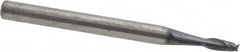 SGS - 5/64", 3/16" LOC, 1/8" Shank Diam, 1-1/2" OAL, 2 Flute, Solid Carbide Square End Mill - Single End, AlTiN Finish, Spiral Flute, 30° Helix, Centercutting, Right Hand Cut, Right Hand Flute, Series 3 - Benchmark Tooling