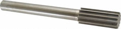 Made in USA - 1-3/4" High Speed Steel 12 Flute Chucking Reamer - Straight Flute, 1-1/4" Straight Shank, 4" Flute Length, 13-1/2" OAL - Benchmark Tooling