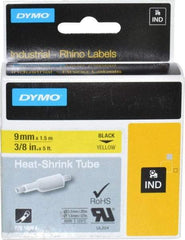 Dymo - 60" Long, Yellow Heat Shrinkable Polyolefin Heat Shrink Tubing - For RhinoPRO 3000 - Benchmark Tooling