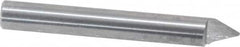 Onsrud - 60° Incl Angle, 1/4" Shank Diam, 2" OAL, 0.04" Cut Diam, Conical Engraving Cutter - 1/2" LOC, 0.04" Tip Diam, 1 Flute, Right Hand Cut, Solid Carbide, Uncoated - Benchmark Tooling