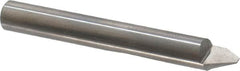 Onsrud - 60° Incl Angle, 1/4" Shank Diam, 2" OAL, 0.09" Cut Diam, Conical Engraving Cutter - 1/2" LOC, 0.09" Tip Diam, 1 Flute, Right Hand Cut, Solid Carbide, Uncoated - Benchmark Tooling