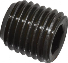 Value Collection - 1/16-27, 5/16" OAL, Alloy Steel Socket Pressure Plug - Uncoated, 3/4" Taper per Foot, 5/32" Hex Key - Benchmark Tooling