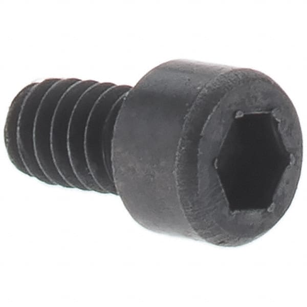 Made in USA - #2-56 UNC Hex Socket Drive, Socket Cap Screw - Alloy Steel, Black Oxide Finish, Partially Threaded, 7/8" Length Under Head - Benchmark Tooling