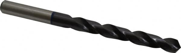 Accupro - 10mm 120° Cobalt Jobber Drill - TiAlN Finish, Right Hand Cut, Spiral Flute, Straight Shank, 133mm OAL, Faceted Point - Benchmark Tooling
