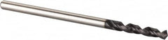 Accupro - 5/64" 120° Spiral Flute Cobalt Screw Machine Drill Bit - TiAlN Finish, Right Hand Cut, 12mm Flute Length, 38mm OAL, Split Point, Straight Shank - Benchmark Tooling