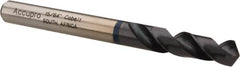 Accupro - 15/64" 120° Spiral Flute Cobalt Screw Machine Drill Bit - TiAlN Finish, Right Hand Cut, 28mm Flute Length, 66mm OAL, Faceted Point, Straight Shank - Benchmark Tooling