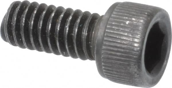 Value Collection - #8-32 UNC Hex Socket Drive, Socket Cap Screw - Alloy Steel, Black Oxide Finish, Fully Threaded, 3/8" Length Under Head - Benchmark Tooling