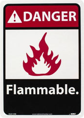 NMC - Danger - Flammable, Plastic Fire Sign - 10" Wide x 14" High - Benchmark Tooling