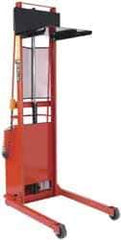 Wesco Industrial Products - 2,000 Lb Capacity, 90" Lift Height, Battery Operated Lift - 5-3/4" Lowered Height, 18" Load Center, 36" Overall Width - Benchmark Tooling