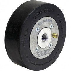 Dynabrade - 5" Wheel OD, 1-1/2" Wheel Width, 4,500 RPM, Aluminum, Pneumatic Wheel with Hub - 15-1/2" Long x 1-1/2" Wide, 5/8" Wheel Arbor Hole, For Use with 13214 & 13523 Dynastraight Air-Powered Abrasive Finishing Tools - Benchmark Tooling