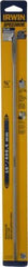 Irwin - 3/8", 1/4" Hex Shank, Bright Finish, High Speed Steel, Spade Blade Drill Bit - 2 Spurs, 16" Overall Length, 2" Shank Length, No Wire Fishing Hole - Benchmark Tooling
