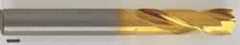 Guhring - 9.70026mm 140° Spiral Flute Solid Carbide Screw Machine Drill Bit - TiN Finish, Right Hand Cut, 43mm Flute Length, 89mm OAL, SU Point, Straight Shank - Benchmark Tooling