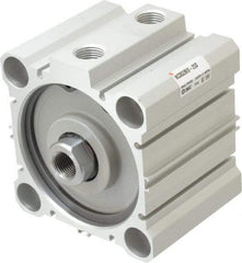 SMC PNEUMATICS - 1" Stroke x 3-1/4" Bore Double Acting Air Cylinder - 3/8 Port, 5/8-18 Rod Thread, 145 Max psi, 15 to 160°F - Benchmark Tooling