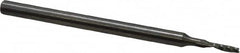 Onsrud - 1/16" Cutting Diam x 1/4" Length of Cut, 1 Flute, Upcut Spiral Router Bit - Uncoated, Right Hand Cut, Solid Carbide, 2" OAL x 1/8" Shank Diam, Single Edge, 21° Helix Angle - Benchmark Tooling