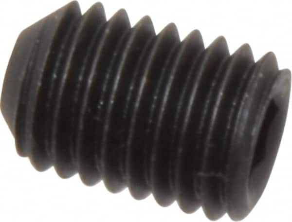 Value Collection - 1/4-28 UNF, 3/8" OAL, Cup Point Set Screw - Grade 8 Alloy Steel, 1/8" Key - Benchmark Tooling