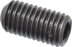 Value Collection - 1/4-28 UNF, 1/2" OAL, Cup Point Set Screw - Grade 8 Alloy Steel, 1/8" Key - Benchmark Tooling