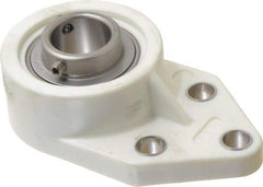 Value Collection - 1" ID, 1-3/8" OAL x 4-9/16" OAH 3 Bolt Flange Mounted Bearing - 1,764 Lb Static Cap, 3,147 Lb Dyn Cap, 1-5/8" Btw Mnt Hole Ctrs, Stainless Steel - Benchmark Tooling