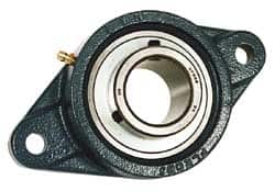 Value Collection - 1-3/8" ID, 3-17/32" OAW x 6-11/32" OAL x 3-17/32" OAH 2-Bolt High Temperature Flange Bearing - 3,400 Lb Static Cap, 5,650 Lb Dyn Cap, 5-1/8" Btw Mnt Hole Ctrs, 3/4" Base-to-Ctr Ht, Cast Iron - Benchmark Tooling