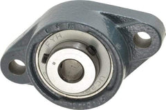 Value Collection - 1/2" ID, 2-7/32" OAW x 3-7/8" OAL x 2-7/32" OAH 2-Bolt High Temperature Flange Bearing - 1,650 Lb Static Cap, 2,830 Lb Dyn Cap, 3" Btw Mnt Hole Ctrs, 19/32" Base-to-Ctr Ht, Cast Iron - Benchmark Tooling