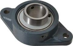 Value Collection - 1-1/2" ID, 3-15/16" OAW x 6-7/8" OAL x 3-15/16" OAH 2-Bolt High Temperature Flange Bearing - 4,000 Lb Static Cap, 6,400 Lb Dyn Cap, 5.656" Btw Mnt Hole Ctrs, 53/64" Base-to-Ctr Ht, Cast Iron - Benchmark Tooling