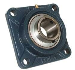 Value Collection - 1-15/16" ID, 5-5/8" OAW x 5-5/8" OAL x 5-5/8" OAH 4-Bolt High Temperature Flange Bearing - 5,120 Lb Static Cap, 7,700 Lb Dyn Cap, 4-3/8" Btw Mnt Hole Ctrs, 55/64" Base-to-Ctr Ht, Cast Iron - Benchmark Tooling