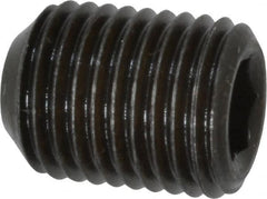 Value Collection - 3/8-24 UNF, 1/2" OAL, Cup Point Set Screw - Grade 8 Alloy Steel, 3/16" Key - Benchmark Tooling