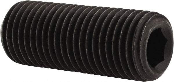 Value Collection - 3/8-24 UNF, 1" OAL, Cup Point Set Screw - Grade 8 Alloy Steel, 3/16" Key - Benchmark Tooling