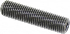 Value Collection - 3/8-24 UNF, 1-1/2" OAL, Cup Point Set Screw - Grade 8 Alloy Steel, 3/16" Key - Benchmark Tooling