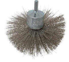 Anderson - 4" Brush Diam, Crimped, Flared End Brush - 1/4" Diam Shank, 15,000 Max RPM - Benchmark Tooling