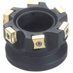 Iscar - 7 Inserts, 2" Cut Diam, 3/4" Arbor Diam, 0.394" Max Depth of Cut, Indexable Square-Shoulder Face Mill - 0/90° Lead Angle, 1.57" High, LN.. 1106... Insert Compatibility, Series F90LN - Benchmark Tooling