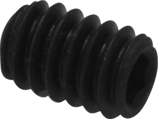 Value Collection - 1/4-20 UNC, 3/8" OAL, Cup Point Set Screw - Grade 8 Alloy Steel, 1/8" Key - Benchmark Tooling