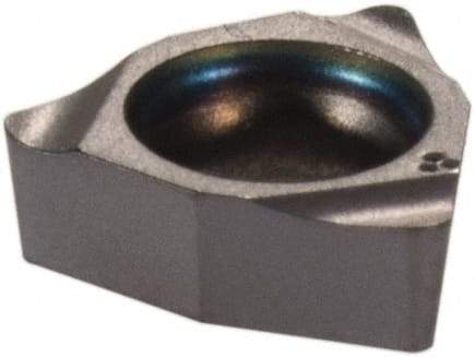 Iscar - WCGT020104 Grade IC908 Carbide Turning Insert - TiN/TiAlN Finish, 80° Trigon, 5/32" Inscr Circle, 1/16" Thick, 1/64" Corner Radius - Benchmark Tooling