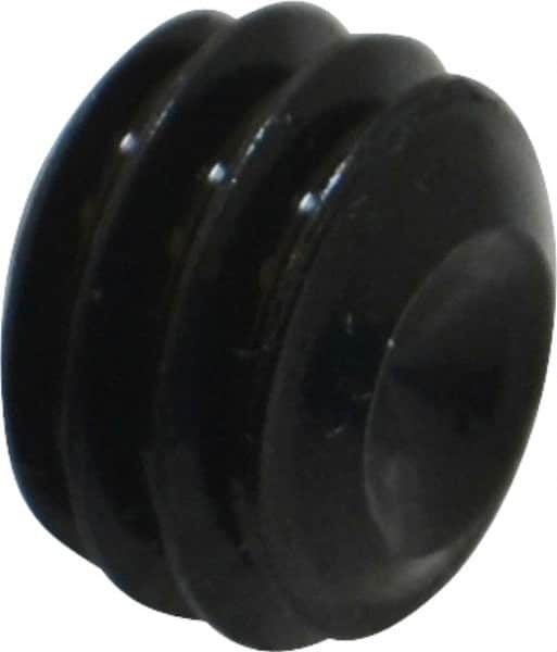 Value Collection - 3/8-16 UNC, 1/4" OAL, Cup Point Set Screw - Grade 8 Alloy Steel, 3/16" Key - Benchmark Tooling