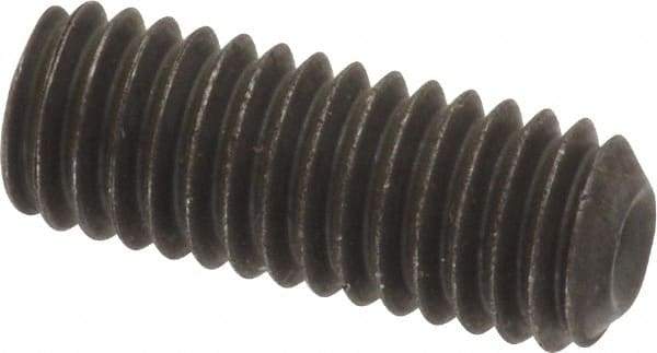 Value Collection - 3/8-16 UNC, 1" OAL, Cup Point Set Screw - Grade 8 Alloy Steel, 3/16" Key - Benchmark Tooling