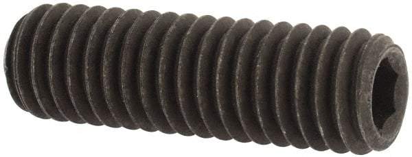 Value Collection - 3/8-16 UNC, 1-1/4" OAL, Cup Point Set Screw - Grade 8 Alloy Steel, 3/16" Key - Benchmark Tooling